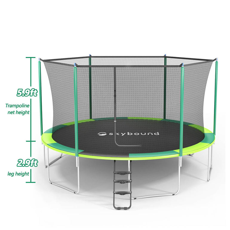 Skybound AiryBounce-basic green&blue 15ft trampoline