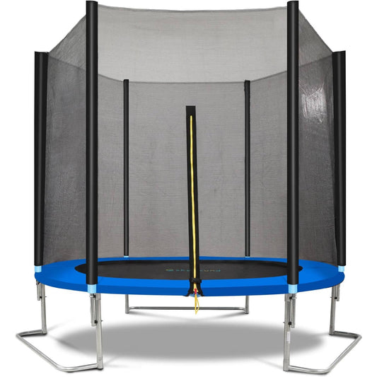 Skybound 8ft L-shaped legs trampoline blue