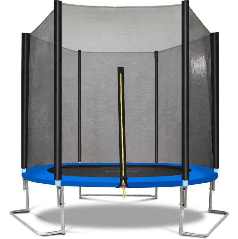 Skybound 8ft L-shaped legs trampoline blue