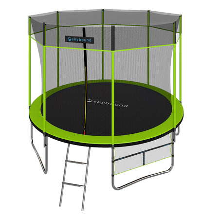 SkyBound USA SkySoar Green 10ft Trampoline with safety net