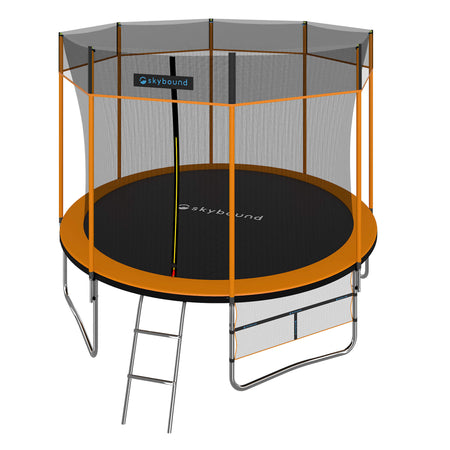 SkySoar 10ft Trampoline with safety net- Orange - SkyBound USA