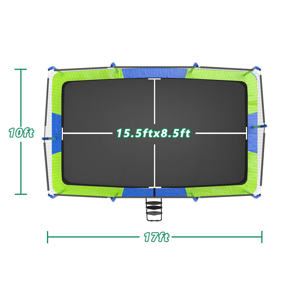 SkyBound AiryBounce trampoline-10ft×17ft