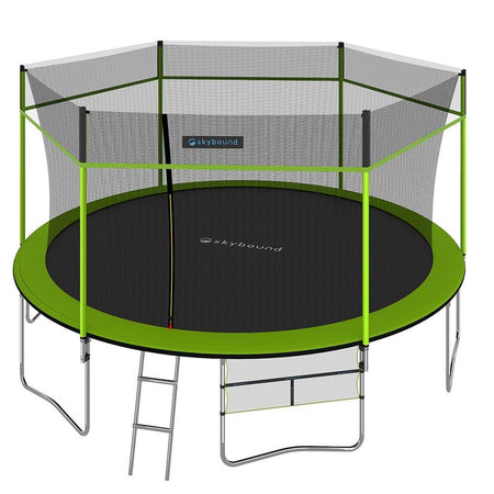 Skybound soar 15ft tramoline green with enclosure net