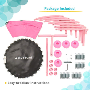 pink mini trampoline Package included