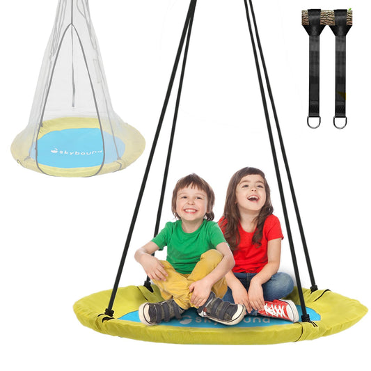 SkyBound 39 Inch Tree Swing - Yellow/Blue