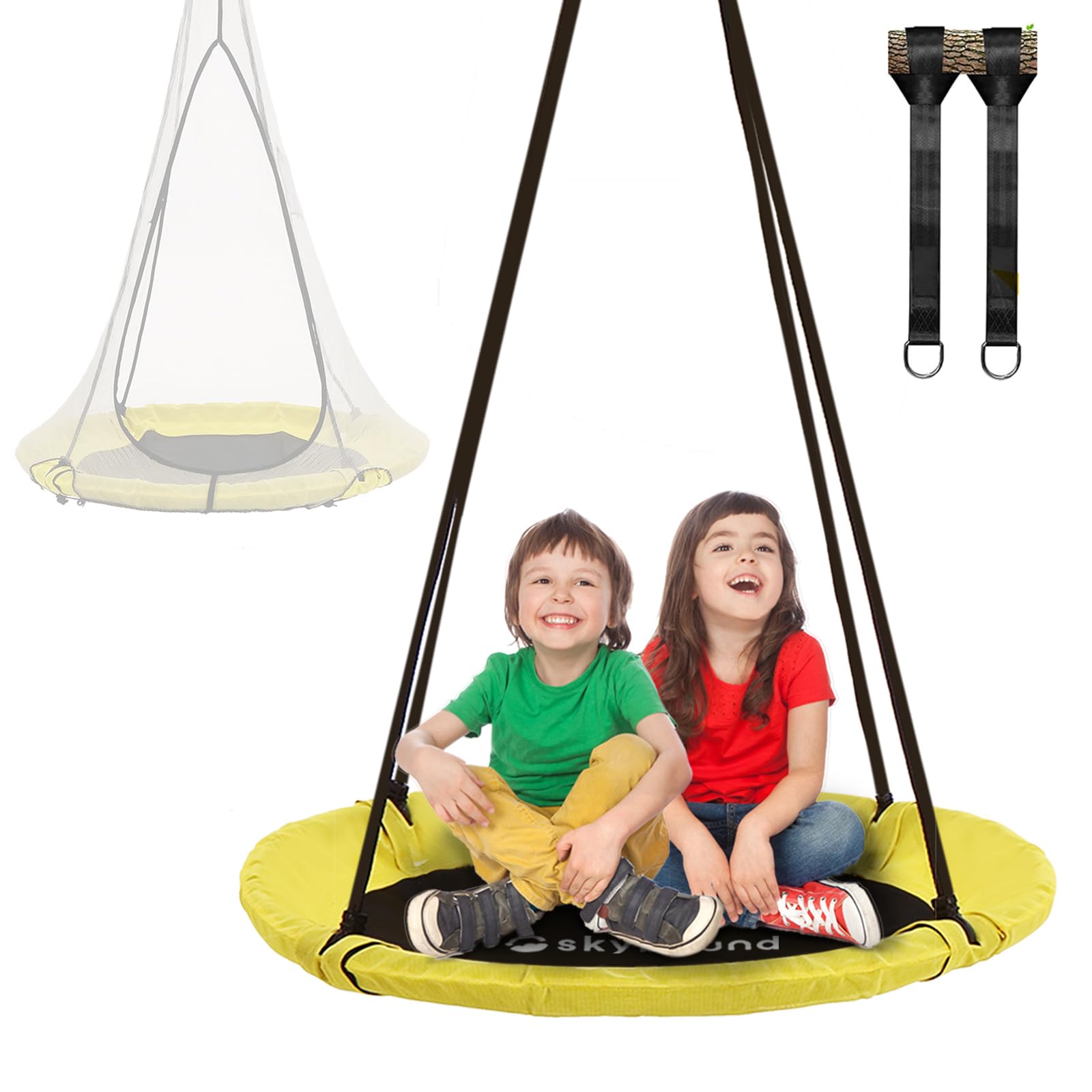 SkyBound 39 Inch Tree Swing - Yellow/Black