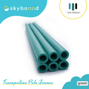 SkyBound Replacement Trampoline Enclosure Foam - Trampolines Poles Cover - Protective Poles Cover Tube Set for Safety Protection - Set of 12 - Green - SkyBound USA