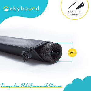 SkyBound Replacement Trampoline Enclosure Foam - Trampolines Poles Cover - Protective Poles Cover Tube Set for Safety Protection - Set of 12 - Slevee