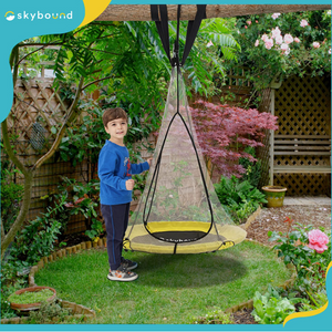 SkyBound Tree Swing 39 Inch Saucer Swing Yellow/Black