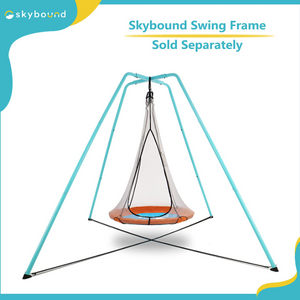 SkyBound Tree Swing 39 Inch Saucer Swing - Orange/Blue