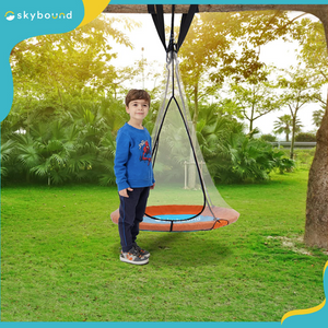 SkyBound Tree Swing 39 Inch Saucer Swing - Orange/Blue