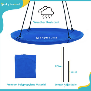 SkyBound Saucer Swing 39 Inch Tree Swing - Blue