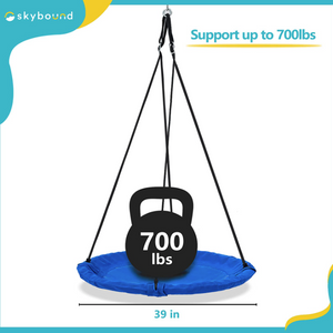 SkyBound Saucer Swing 39 Inch Tree Swing - Blue